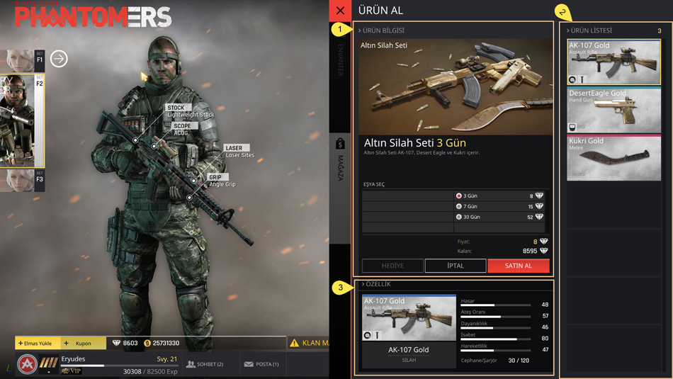 Item Shop : More Info.